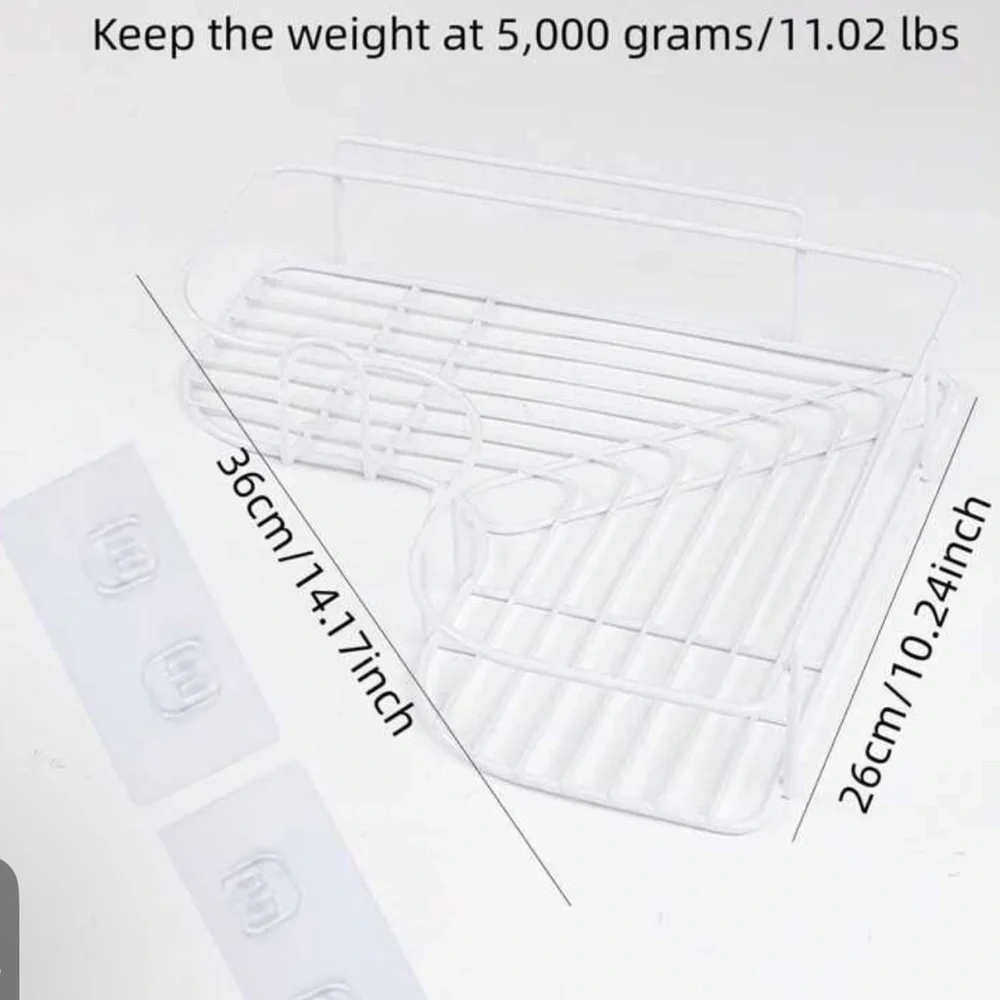 Wall mounted bathroom storage rack
